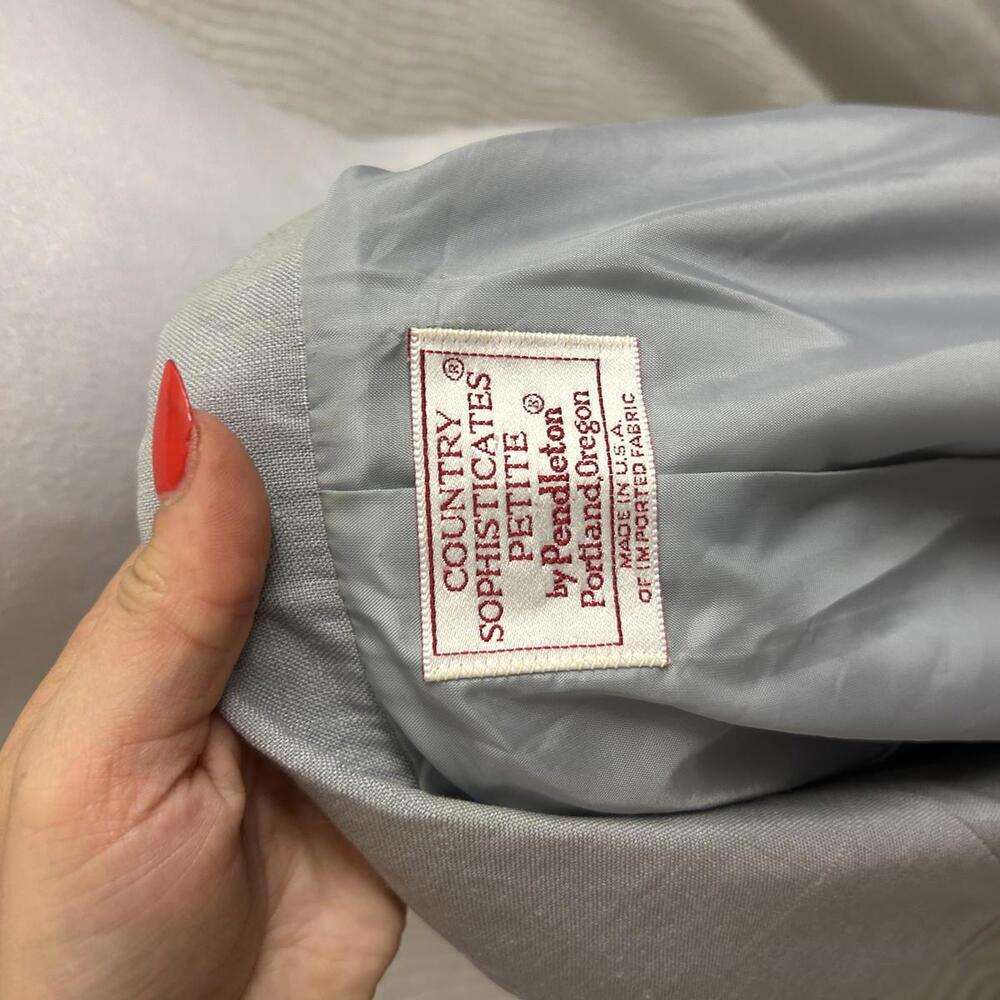 Country Sophisticates Pendleton Petite Blazer Gra… - image 4